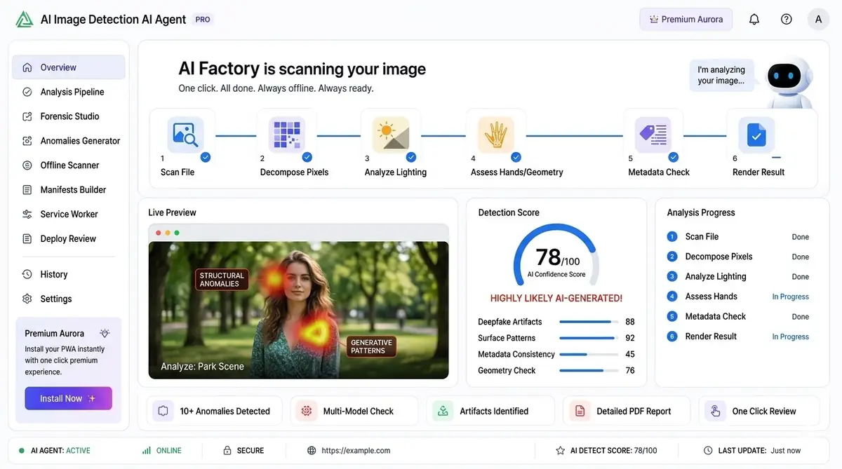 AI cadastral survey analysis Game Master — example of the AI tool dashboard software